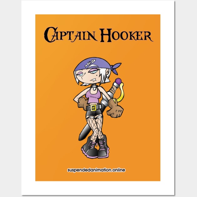 Captain Hooker Purple Gear Wall Art by tyrone_22